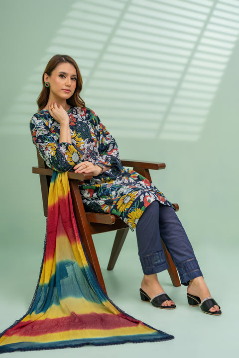 Jahan Ara - Jacaranda (3pcs-Unstitched)
