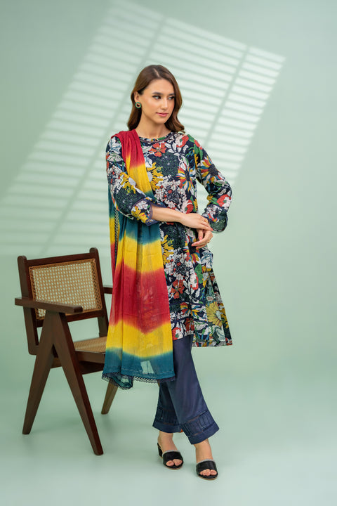Jahan Ara - Jacaranda (3pcs-Unstitched)