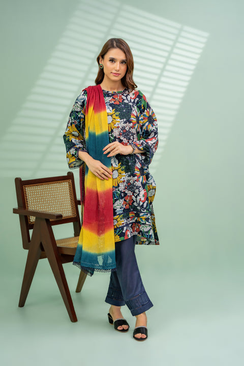 Jahan Ara - Jacaranda (3pcs-Unstitched)