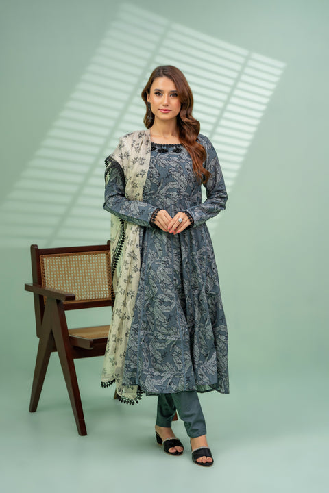 Jahan Ara - Moraine (3pcs-Unstitched)