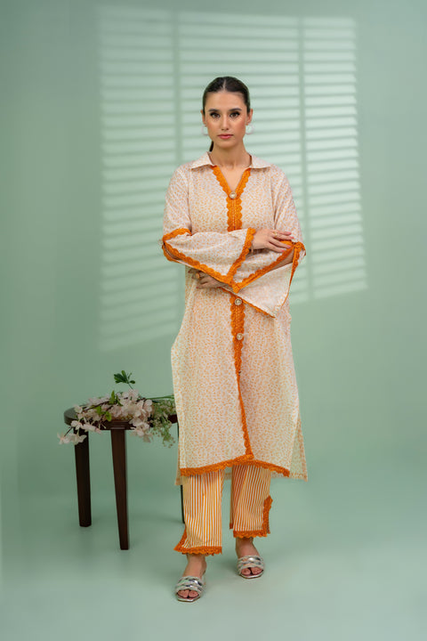 Jahan Ara - Amber (3pcs-Unstitched)