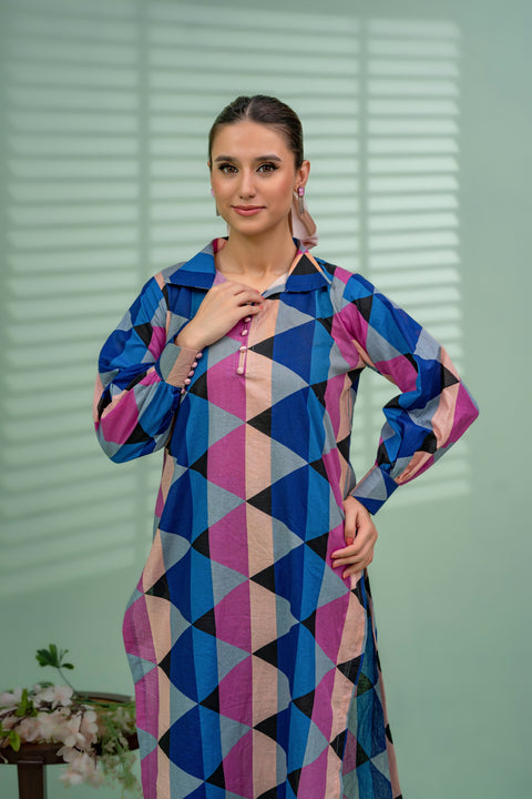 Jahan Ara - Mauveine (1pc-Stitched Kurti)