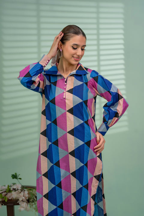 Jahan Ara - Mauveine (1pc-Stitched Kurti)