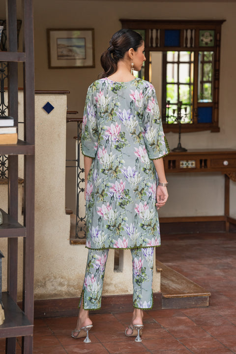 Jahan Ara - Insignia Green (2Pcs-Unstitched)
